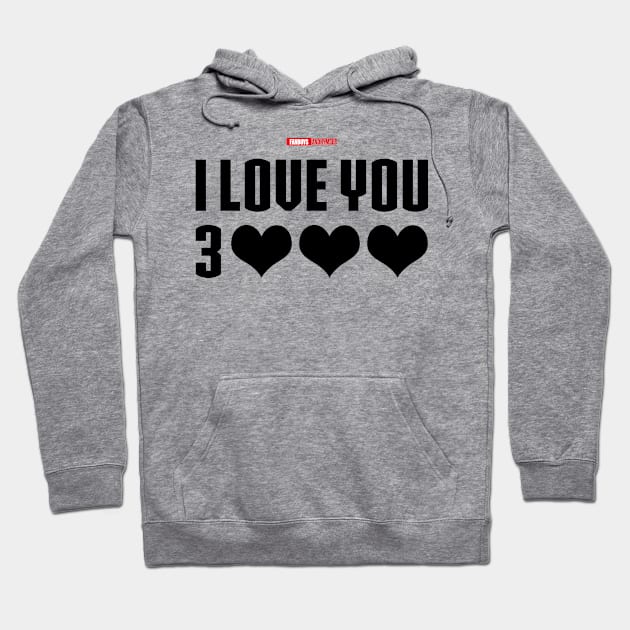 I Love You 3000 v4 (black) Hoodie by Fanboys Anonymous